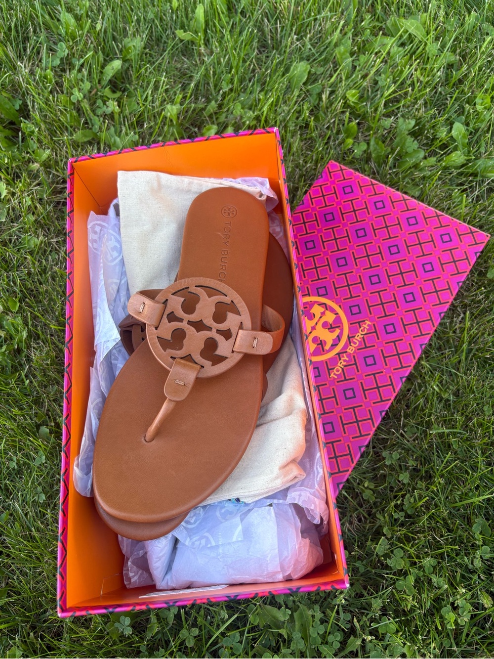 Tory Burch Women's Miller Cloud Sandals 9.5 Brown NEW